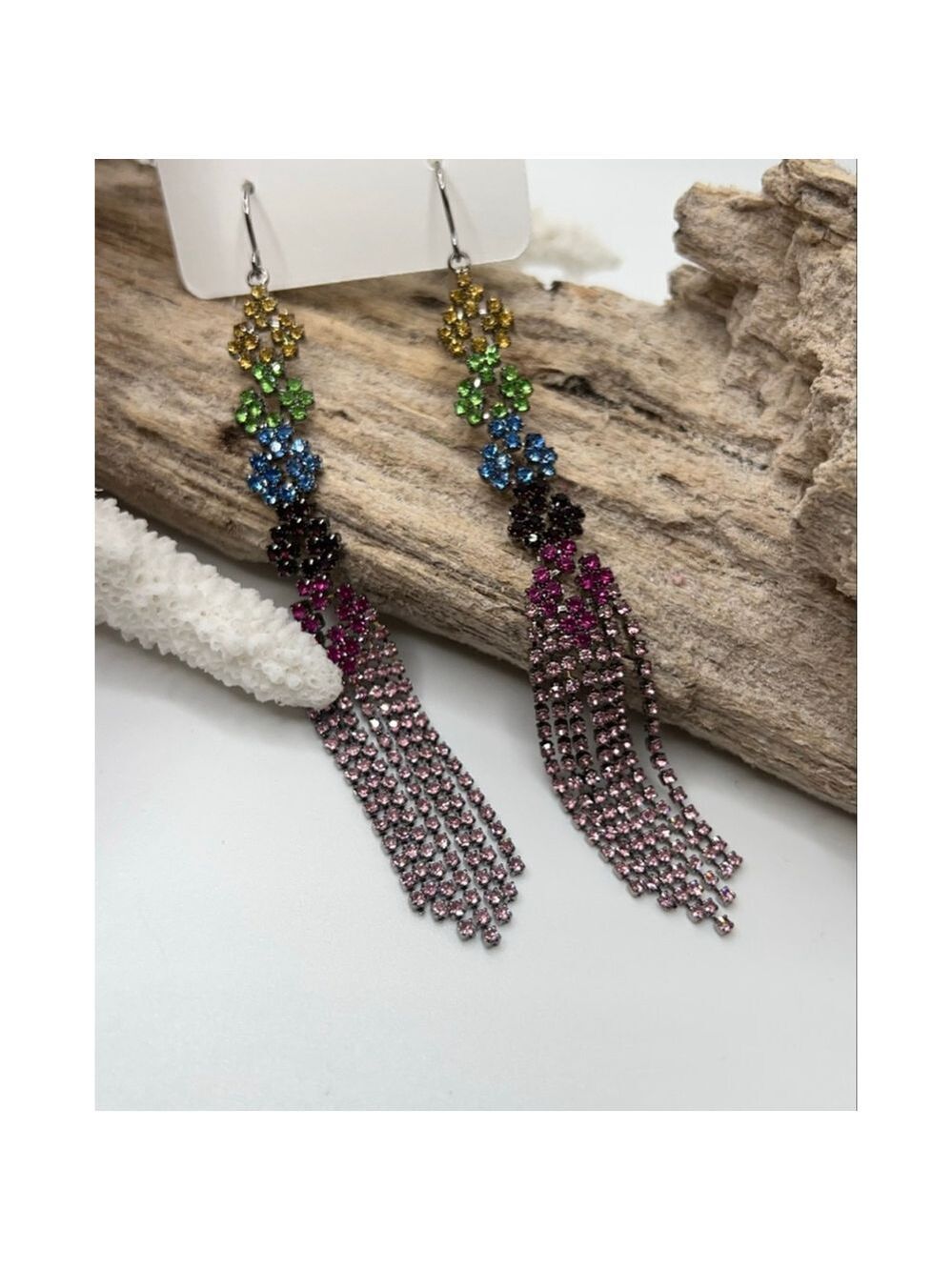 Baubles Rainbow Gradient Dangle Earrings check number